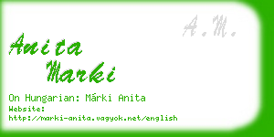 anita marki business card
